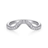 14K White Gold Matching Wedding Band - 0.17 ct