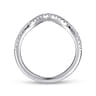 14K White Gold Matching Wedding Band - 0.17 ct