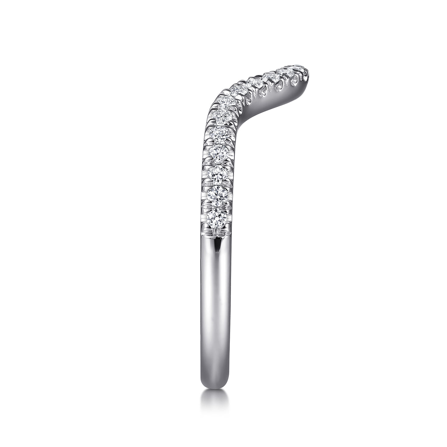 14K White Gold Matching Wedding Band - 0.17 ct - Shot 5