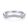 14K White Gold Matching Wedding Band - 0.11 ct