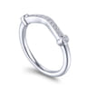 14K White Gold Matching Wedding Band - 0.11 ct