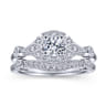 14K White Gold Matching Wedding Band - 0.11 ct