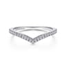 14K White Gold Matching Wedding Band - 0.12 ct
