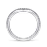 14K White Gold Matching Wedding Band - 0.12 ct