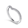 14K White Gold Matching Wedding Band - 0.12 ct