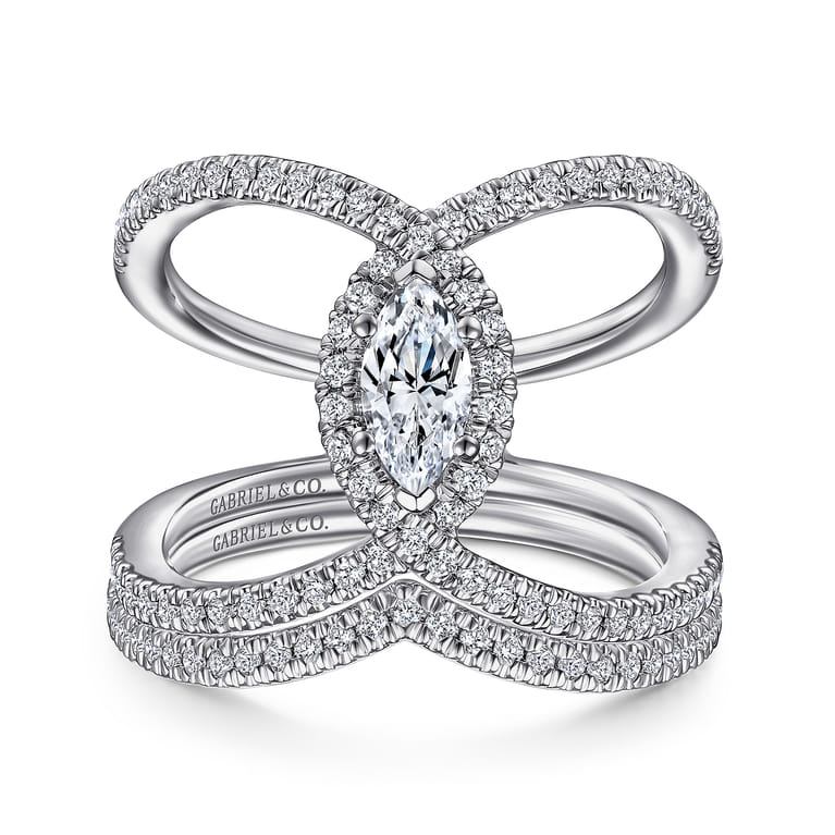 14K White Gold Matching Wedding Band - 0.12 ct - Shot 4