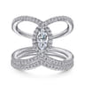 14K White Gold Matching Wedding Band - 0.12 ct