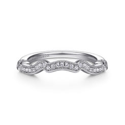 14K White Gold Matching Wedding Band