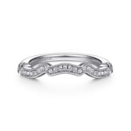14K White Gold Matching Wedding Band