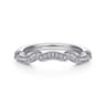 14K White Gold Matching Wedding Band - 0.08 ct