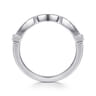 14K White Gold Matching Wedding Band - 0.08 ct