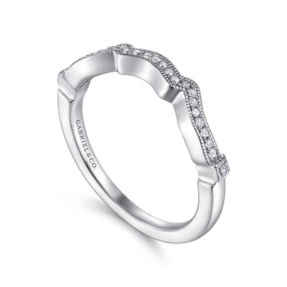 14K White Gold Matching Wedding Band