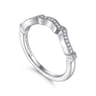14K White Gold Matching Wedding Band - 0.08 ct