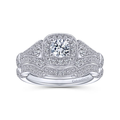 14K White Gold Matching Wedding Band