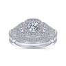 14K White Gold Matching Wedding Band - 0.08 ct