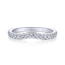 14K White Gold Matching Wedding Band - 0.26 ct