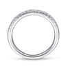 14K White Gold Matching Wedding Band - 0.17 ct
