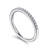 14K White Gold Matching Wedding Band - 0.17 ct