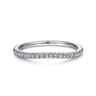 14K White Gold Matching Wedding Band - 0.13 ct