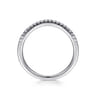 14K White Gold Matching Wedding Band - 0.13 ct