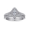 14K White Gold Matching Wedding Band - 0.13 ct