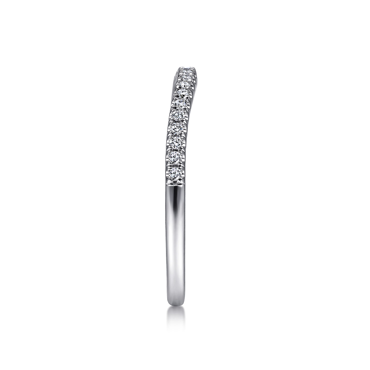 14K White Gold Matching Wedding Band - 0.13 ct - Shot 5