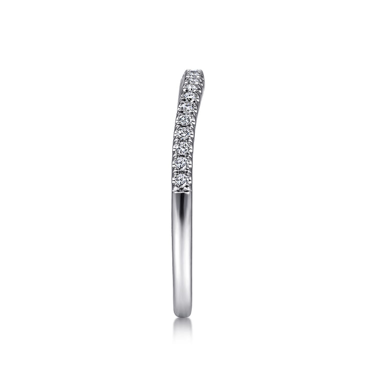 14K White Gold Matching Wedding Band - 0.13 ct - Shot 5