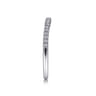14K White Gold Matching Wedding Band - 0.13 ct