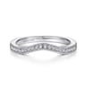 14K White Gold Matching Wedding Band - 0.1 ct