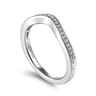 14K White Gold Matching Wedding Band - 0.1 ct