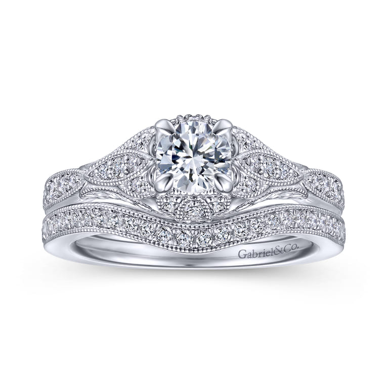 14K White Gold Matching Wedding Band - 0.1 ct - Shot 4