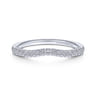 14K White Gold Matching Wedding Band - 0.13 ct