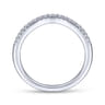 14K White Gold Matching Wedding Band - 0.13 ct