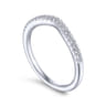 14K White Gold Matching Wedding Band - 0.13 ct