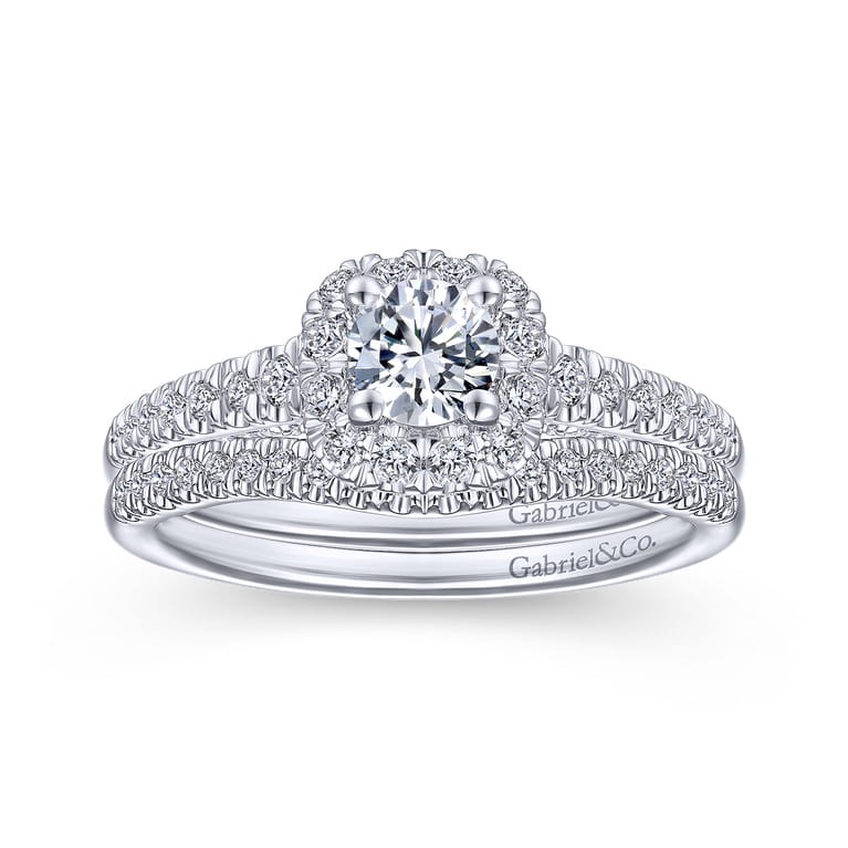 14K White Gold Matching Wedding Band - 0.13 ct - Shot 4
