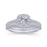 14K White Gold Matching Wedding Band - 0.13 ct