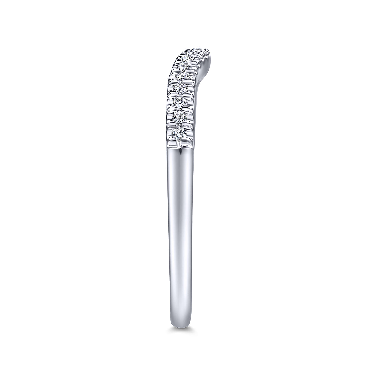 14K White Gold Matching Wedding Band - 0.13 ct - Shot 5