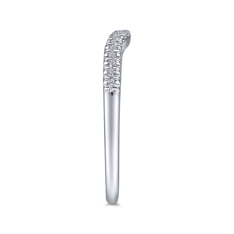 14K White Gold Matching Wedding Band - 0.13 ct - Shot 5