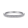 14K White Gold Matching Wedding Band - 0.17 ct