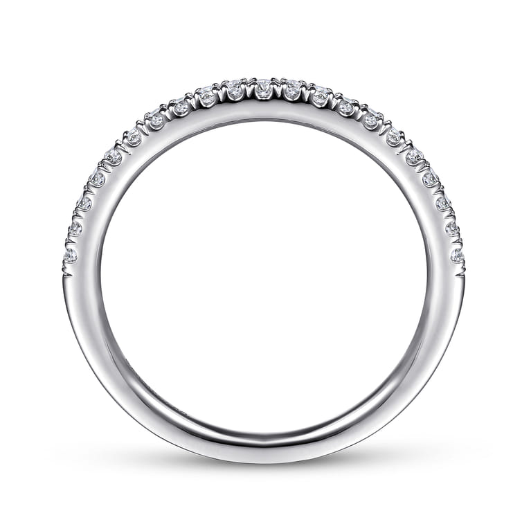 14K White Gold Matching Wedding Band - 0.17 ct - Shot 2