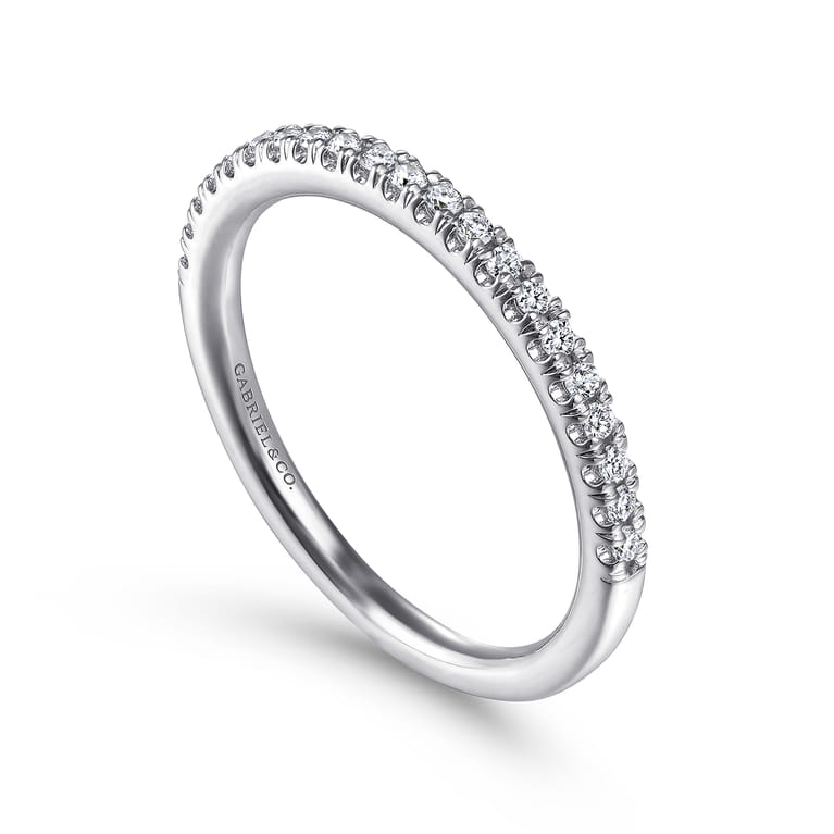 14K White Gold Matching Wedding Band - 0.17 ct - Shot 3