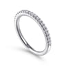 14K White Gold Matching Wedding Band - 0.17 ct