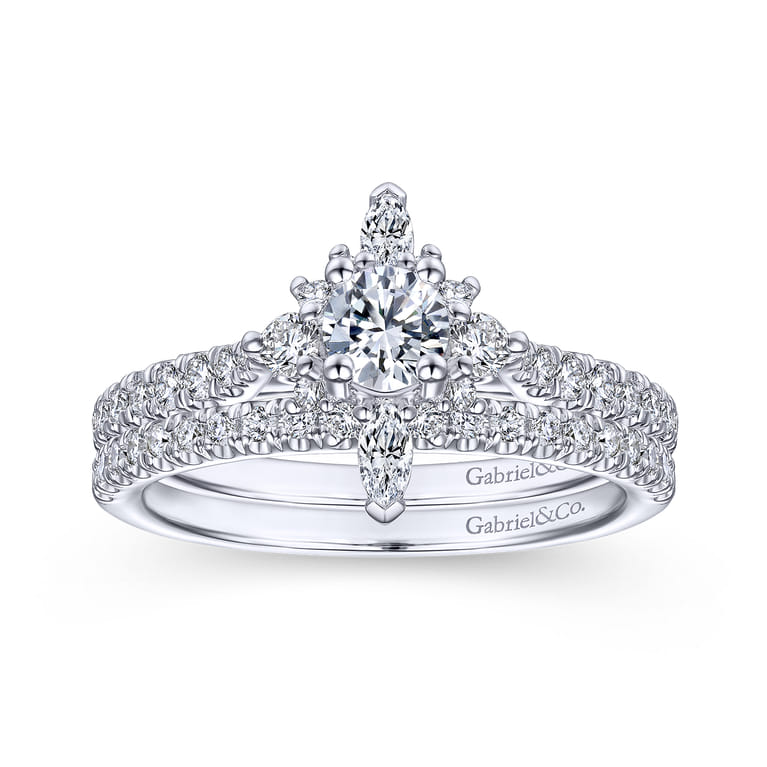 14K White Gold Matching Wedding Band - 0.17 ct - Shot 4