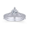 14K White Gold Matching Wedding Band - 0.17 ct