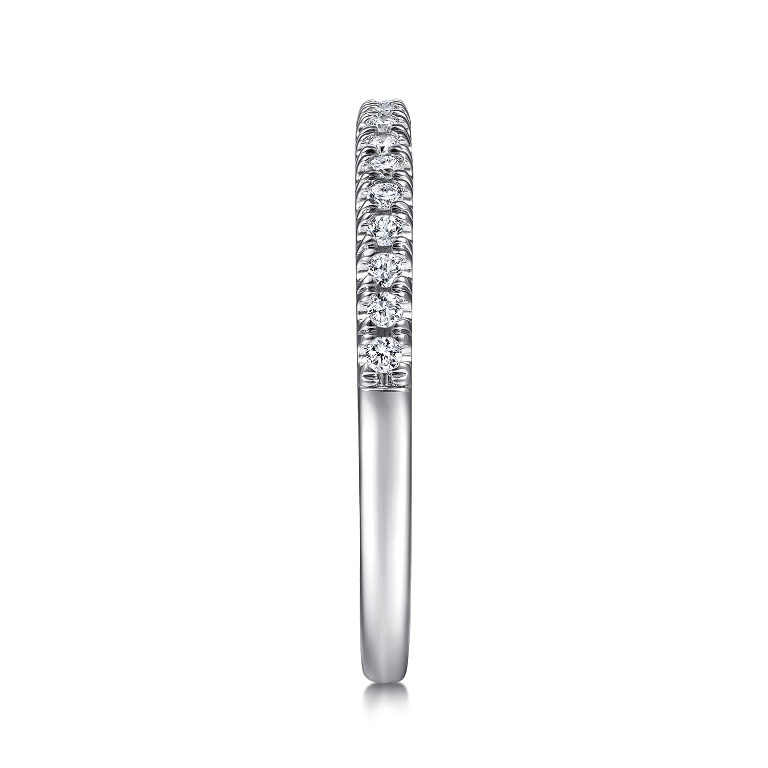 14K White Gold Matching Wedding Band - 0.17 ct - Shot 5