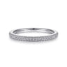 14K White Gold Matching Wedding Band - 0.11 ct