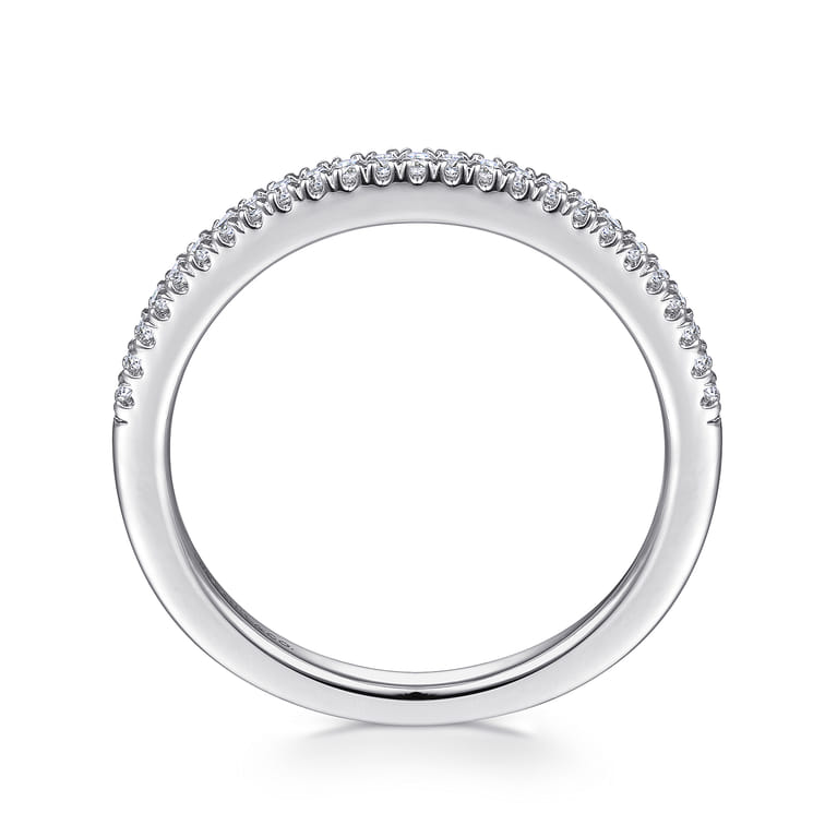 14K White Gold Matching Wedding Band - 0.11 ct - Shot 2