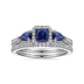 14K White Gold Matching Wedding Band - 0.11 ct