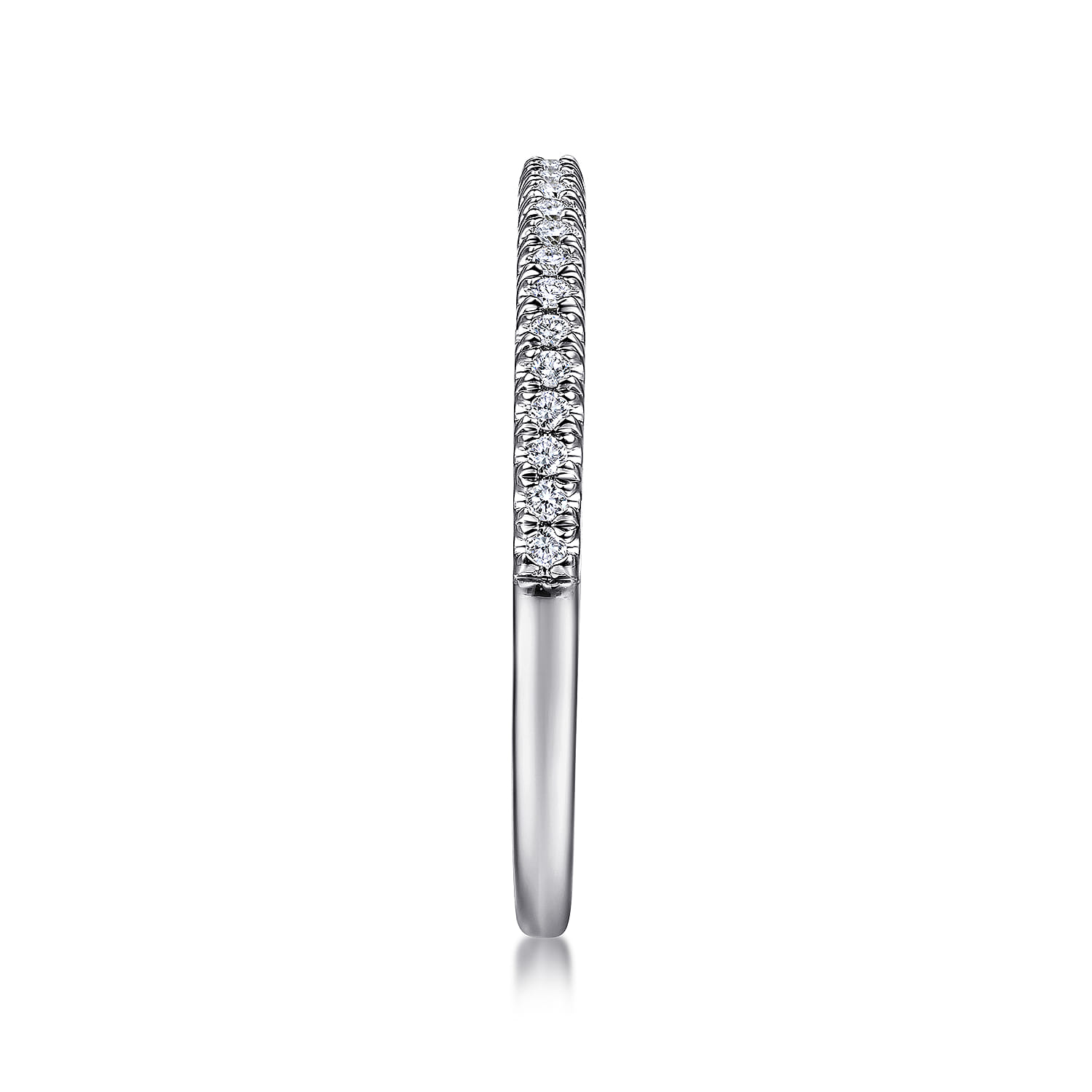 14K White Gold Matching Wedding Band - 0.11 ct - Shot 5