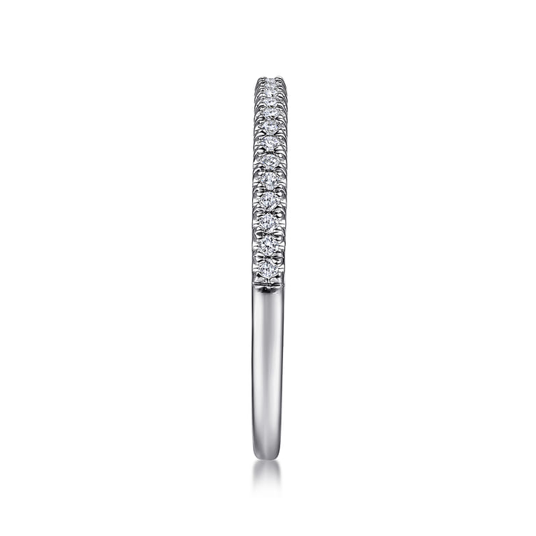 14K White Gold Matching Wedding Band - 0.11 ct - Shot 5
